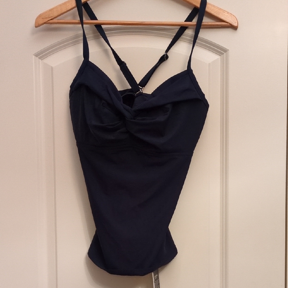 Athleta Dark Blue Twist Up Tankini